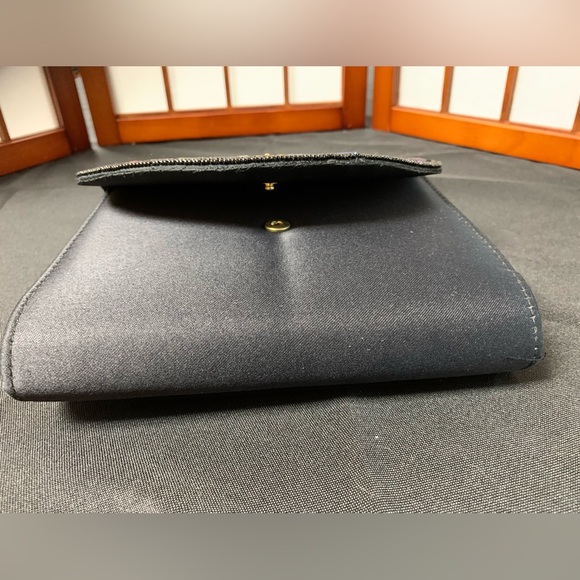 Women’s Evening /Dress purse bag Satin Black withColorful Beaded work - Picture 4 of 6